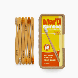 [Dr.Noah]Maru bamboo toothbrush compact (6pieces)_Sdouble micro hair, hot pressing patent_Made in KOREA